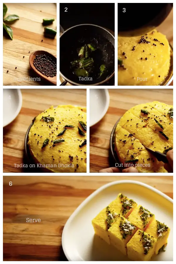 Tadka on Khaman Dhokla