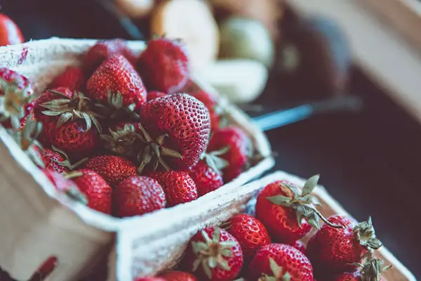 Strawberries in a box