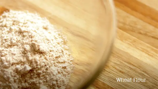 Wheat flour in a bowl