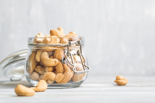 cashews in a jar