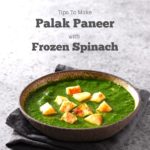 palak paneer with frozen spinach cover image