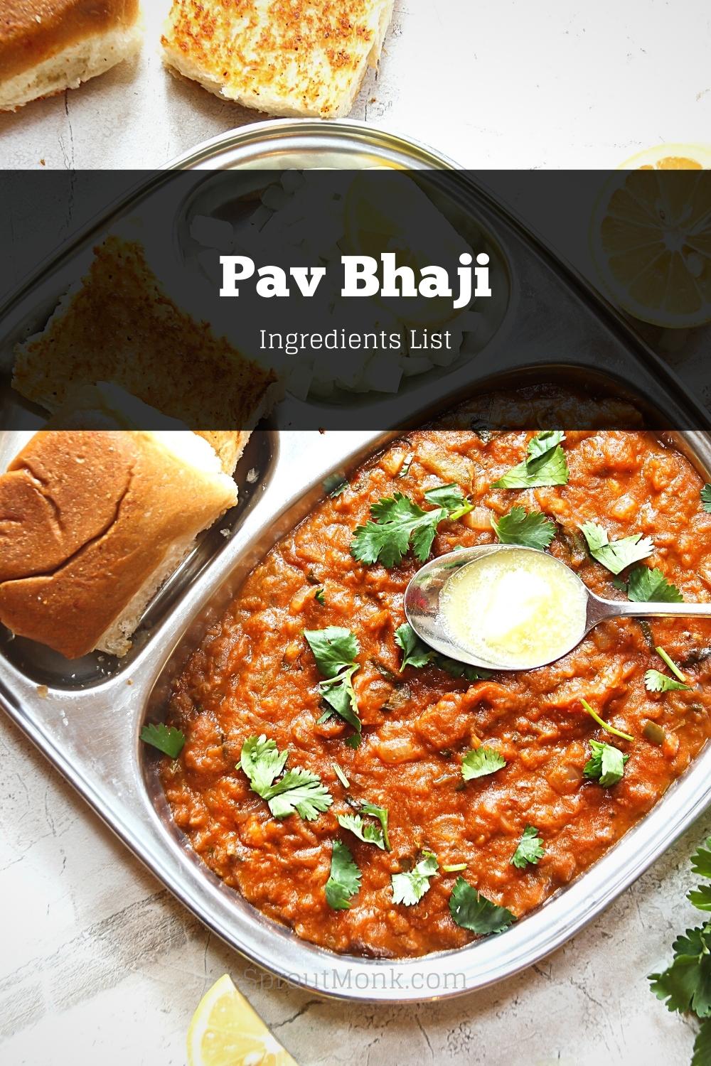 pav bhaji ingredients cover image