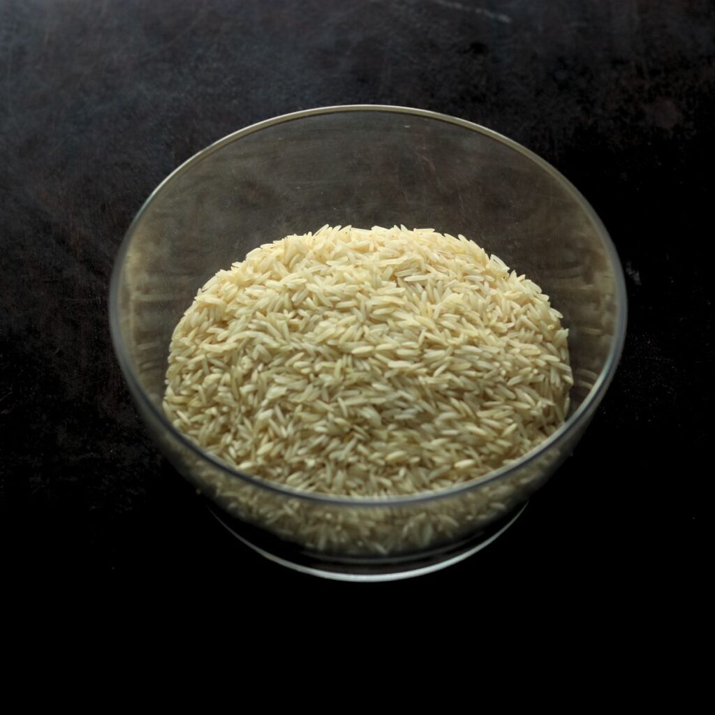 basmati rice in a bowl